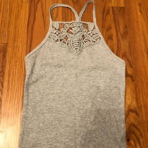 Patterned grey halter tank